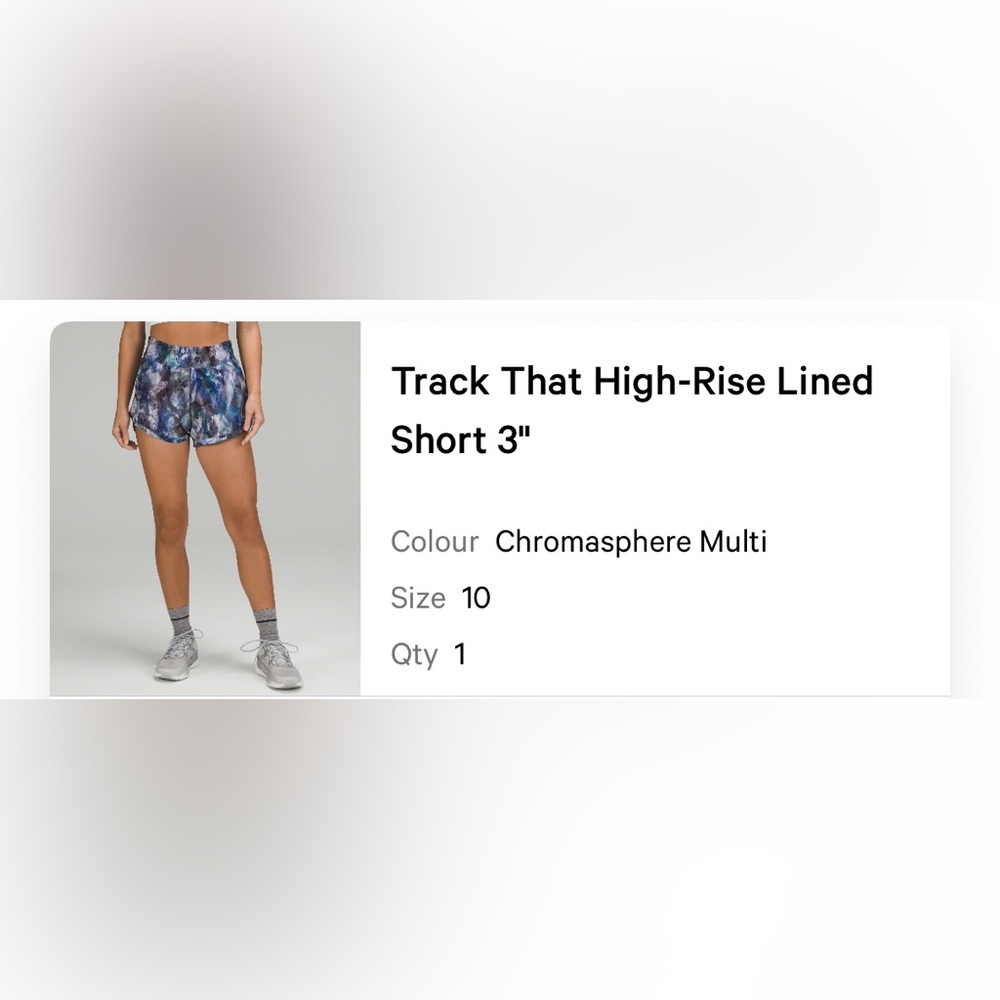 Lululemon Track That High-Rise Short 3" in Chromasphere